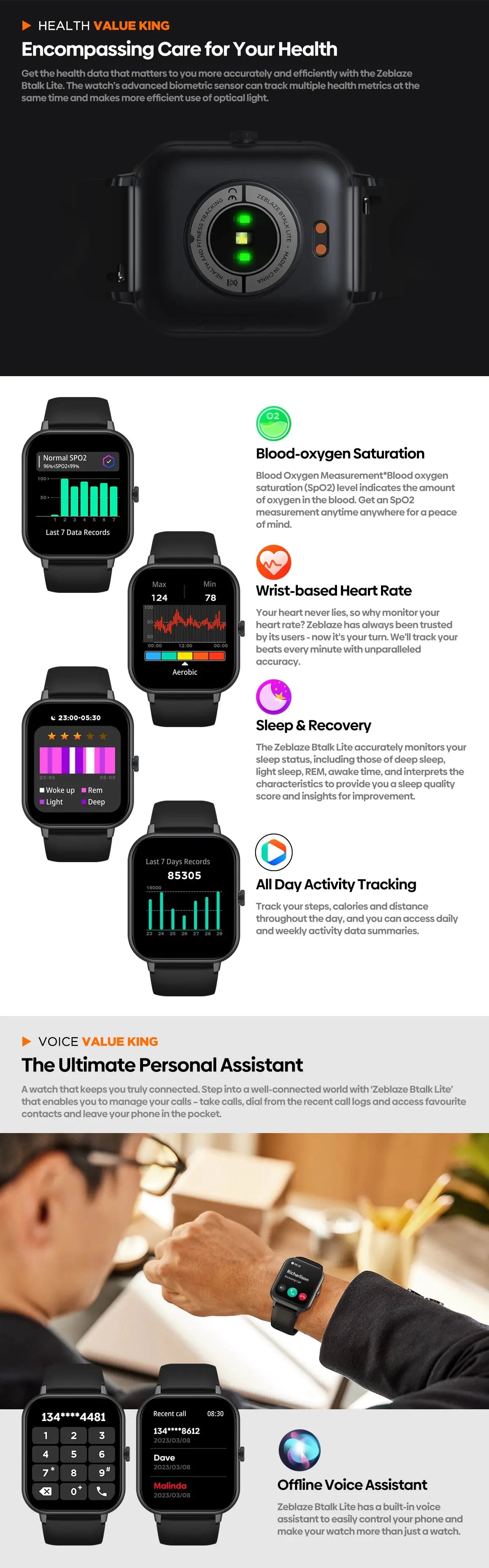 Zeblaze Btalk Lite Smartwatch Elevates Wellness