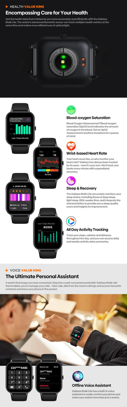 Zeblaze Btalk Lite Smartwatch Elevates Wellness